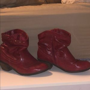 Red Ankle Boots